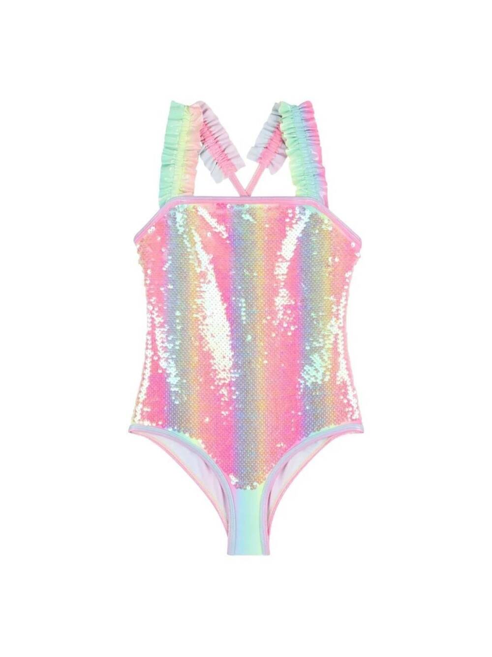 NEW BILLIEBLUSH girls sequin one piece swimsuit in multi